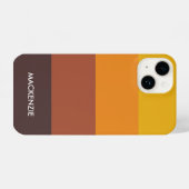 Minimalistisch kleurenpalet met strepen iPhone hoesje (Achterkant horizontaal)