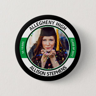 Minimalistisch kleurenreünie Foto: zwart-wit Ronde Button 5,7 Cm