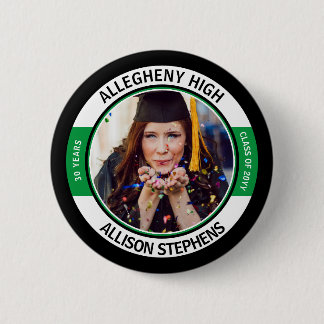 Minimalistisch kleurenreünie Foto: zwart-wit Ronde Button 5,7 Cm