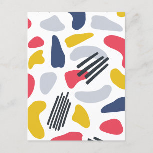 Minimalistisch kleurrijk abstract feestdagenkaart