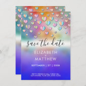 Minimalistisch Kleurrijk Hart Spikkelontwerp Kaart (Voorkant / Achterkant)