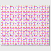 Minimalistisch kleurrijk honingbijenhommelpatroon cadeaupapier (Vlak)