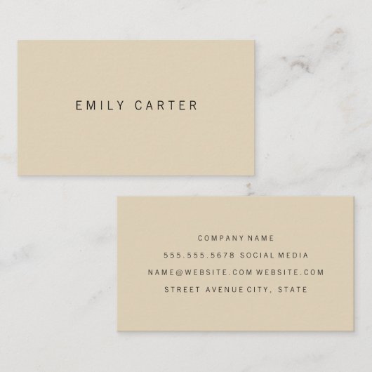 minimalistisch kleurtje visitekaartje (Voorkant / Achterkant)