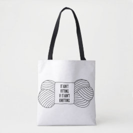 Minimalistisch Knitting Project Bag - Funny Quote Tote Bag