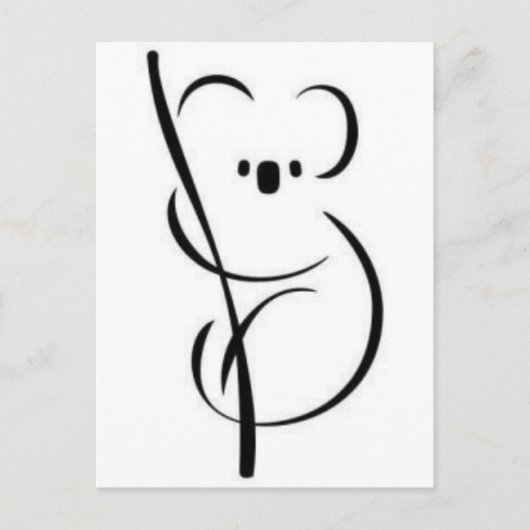 Minimalistisch Koala Briefkaart (Voorkant)