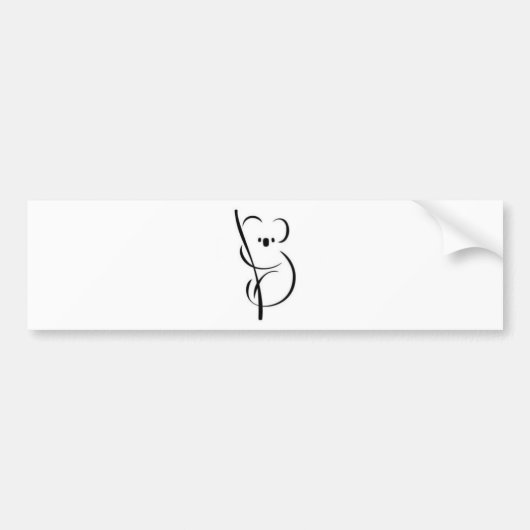 Minimalistisch Koala Bumpersticker (Voorkant)