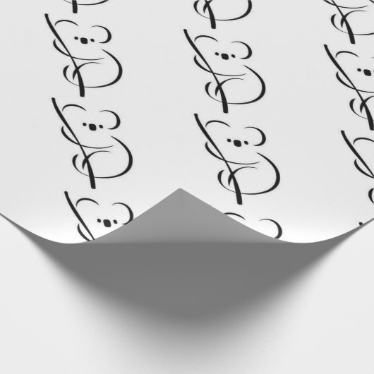 Minimalistisch Koala Cadeaupapier (Hoek)