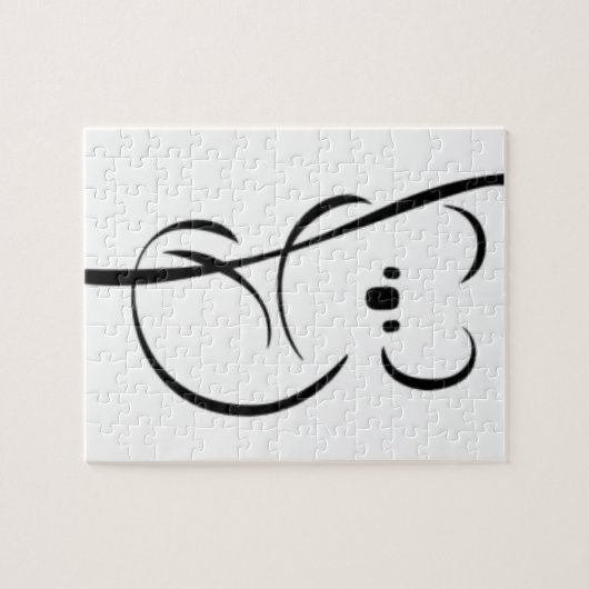 Minimalistisch Koala Legpuzzel (Horizontaal)