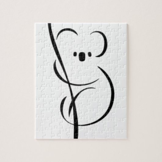 Minimalistisch Koala Legpuzzel (Verticaal)