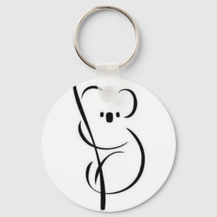 Minimalistisch Koala Sleutelhanger