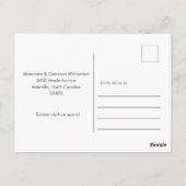 Minimalistisch kobaltblauw We verhuisden New Home  Briefkaart (Achterkant)