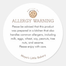 Minimalistisch koekje logo Bakkerij allergie waars
