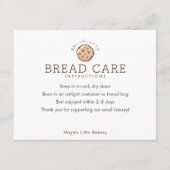 Minimalistisch koeklogo Brood Verzorgingsinstructi Bedankkaart (Voorkant)