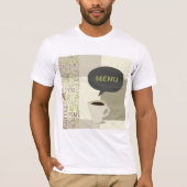 Minimalistisch koffiebarmenu t-shirt (Voorkant)