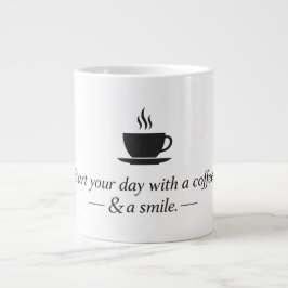Minimalistisch koffiequote-ontwerp – Moderne typog Grote Koffiekop