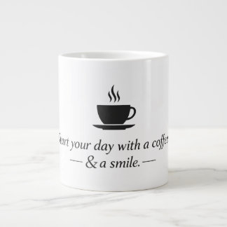 Minimalistisch koffiequote-ontwerp – Moderne typog Grote Koffiekop