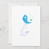 Minimalistisch Koi Fish design Wenskaart Feestdagenkaart (Voorkant)