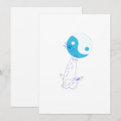 Minimalistisch Koi Fish design Wenskaart Feestdagenkaart (Voorkant / Achterkant)