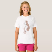 Minimalistisch konijn lijn kunst T-shirt (Voorkant volledig)