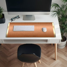 Minimalistisch koper bruin en goud monogram