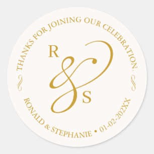 Minimalistisch Koppel Monogram Retouradres Label