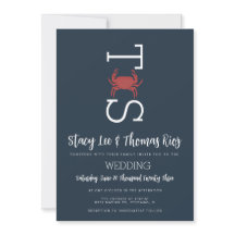 Minimalistisch krab broil Typography Wedding