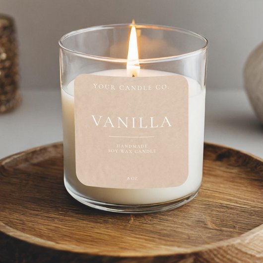 Minimalistisch Kraft - Aangepast kaartenlabel Vierkante Sticker