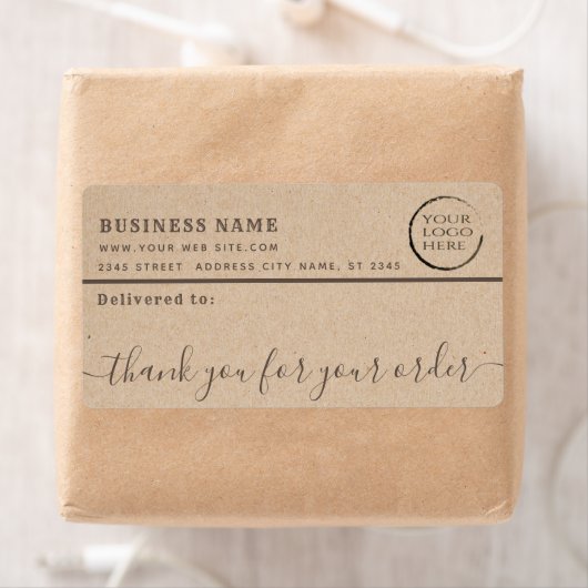 Minimalistisch Kraft bedankt uw zakelijke mailingl Etiket (Insitu)