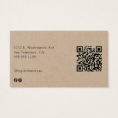 Minimalistisch Kraft Kaart QR Code Visitekaartje (Achterkant)