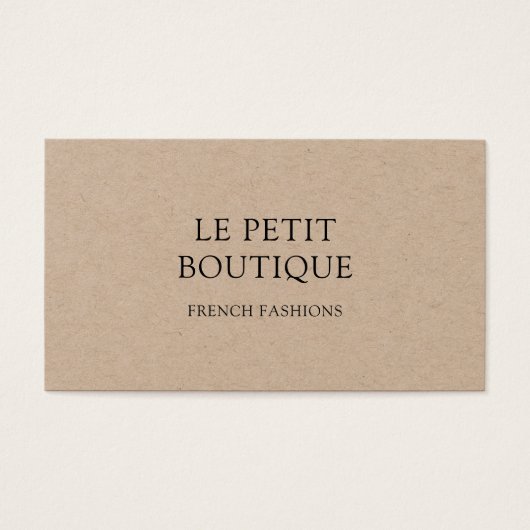 Minimalistisch Kraft Kaart QR Code Visitekaartje (Voorkant)