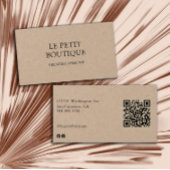 Minimalistisch Kraft Kaart QR Code Visitekaartje