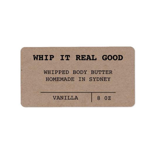 Minimalistisch kraft-label voor boter etiket (Voorkant)