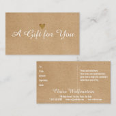 Minimalistisch Kraft Modern Loyalty-certificaat Aanbevelingskaartje (Voorkant / Achterkant)