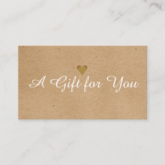 Minimalistisch Kraft Modern Loyalty-certificaat Aanbevelingskaartje (Voorkant)