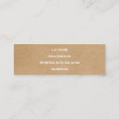 Minimalistisch Kraft Modern Professional Mini Visitekaartje (Achterkant)