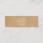 Minimalistisch Kraft Modern Professional Mini Visitekaartje (Achterkant)