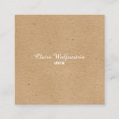 Minimalistisch Kraft Modern Professional Vierkante Visitekaartje (Voorkant)