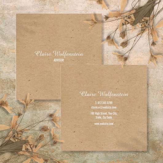 Minimalistisch Kraft Modern Professional Vierkante Visitekaartje