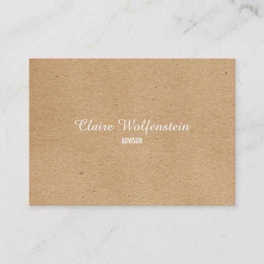 Minimalistisch Kraft Modern Professional Visitekaartje (Voorkant)