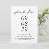 Minimalistisch Kraft papier Save the date Uitnodig Kaart (Staand voorkant)