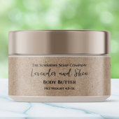 Minimalistisch Kraft papier stijl cosmetica potje  Adreslabel Wikkel