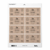 Minimalistisch krafthaar- of raderolieserum etiket (Full Sheet)