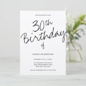 Minimalistisch Kraftpapier 30e Verjaardag Kaart (Staand voorkant)