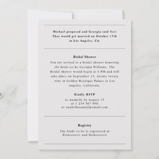 Minimalistisch  krantenfoto Vrijgezellenfeest Kaart (Achterkant)