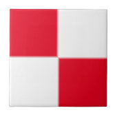 Minimalistisch Kroatisch rood wit geometrisch Tegeltje (Voorkant)