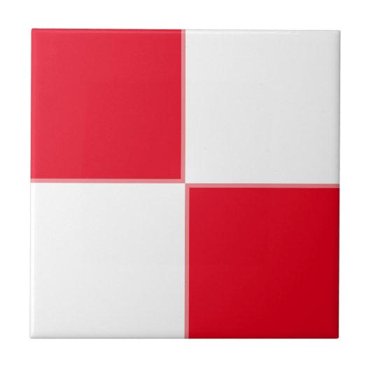 Minimalistisch Kroatisch rood wit geometrisch Tegeltje (Voorkant)