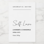 Minimalistisch kruidenbadlabel voedselcontainer etiket (Enkel label)