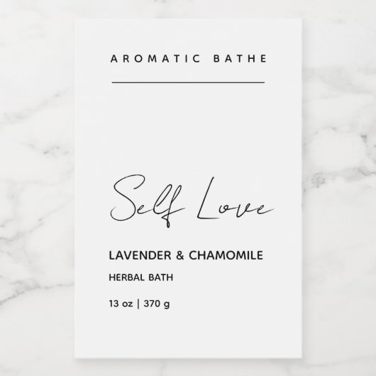 Minimalistisch kruidenbadlabel voedselcontainer etiket (Enkel label)