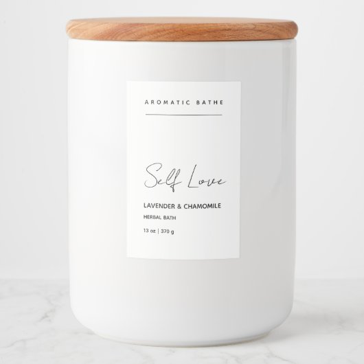 Minimalistisch kruidenbadlabel voedselcontainer etiket (Voorkant)