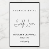 Minimalistisch kruidenbadlabel voedselcontainer etiket (Enkel label)